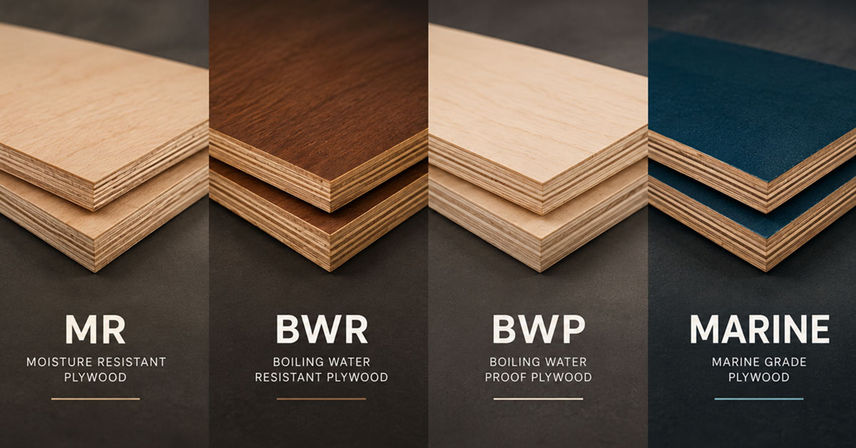 Plywood Grades Explained: MR vs BWR vs BWP vs Marine